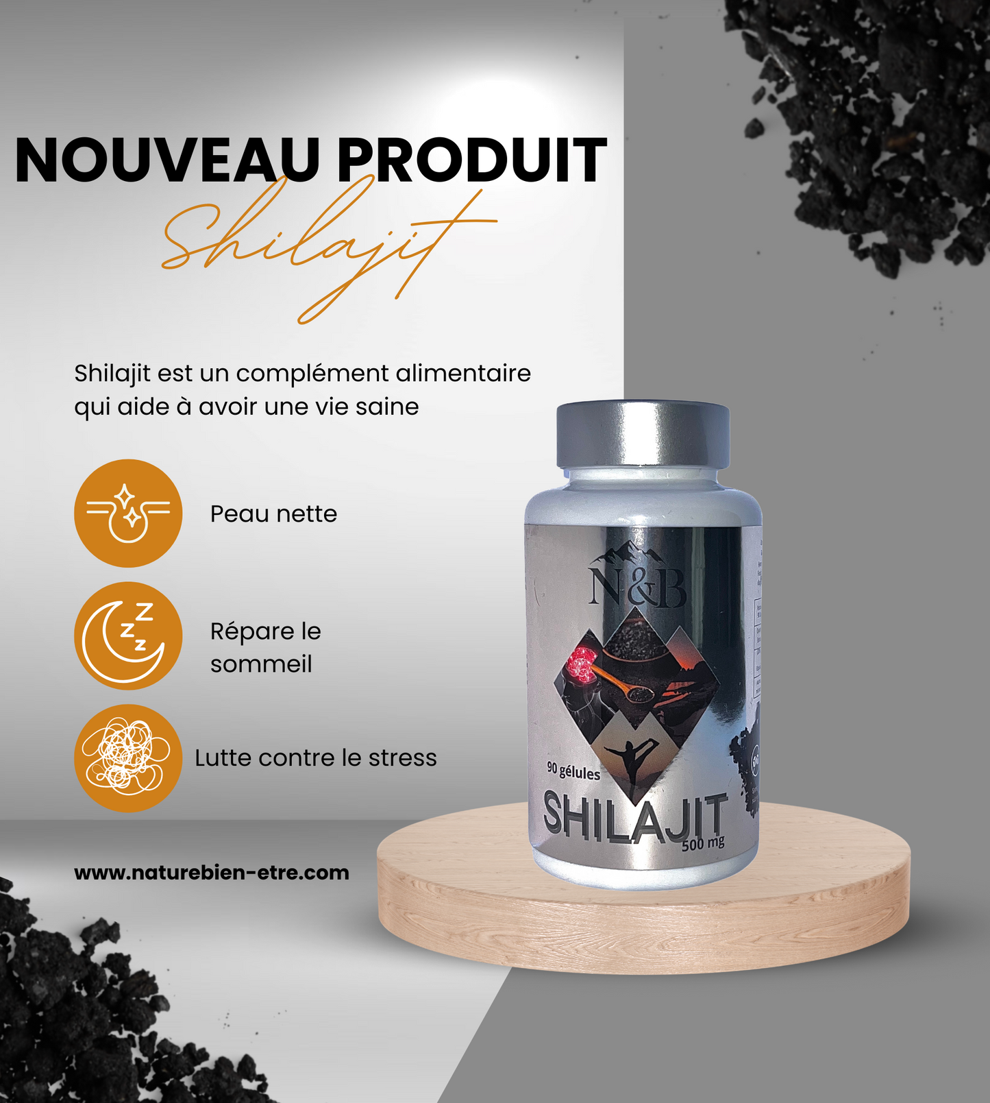 Shilajit Nature & Bien-Être - 90 gélule